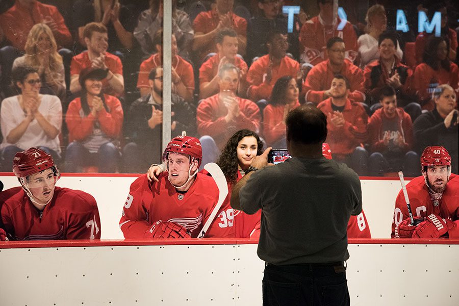 The retail design at the Detroit Pistons & Detroit Red Wings Team Store.