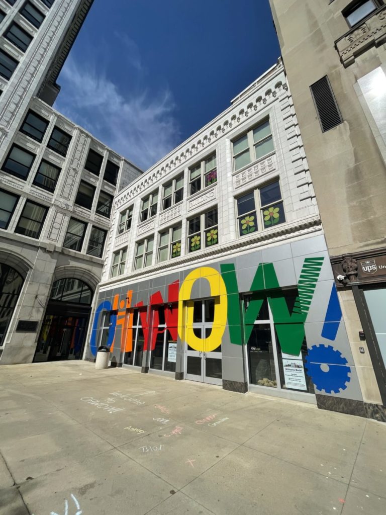 Exterior image of the new entrance to the OH WOW Museum, designed by CambridgeSeven