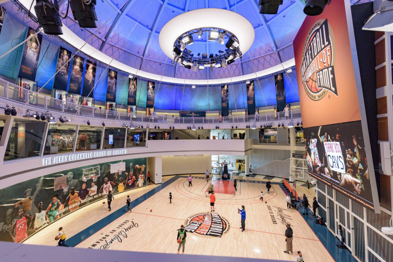 Inside of the Basketball Hall of Fame, designed by CambridgeSeven