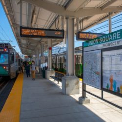 The new union square green line T station is in operation