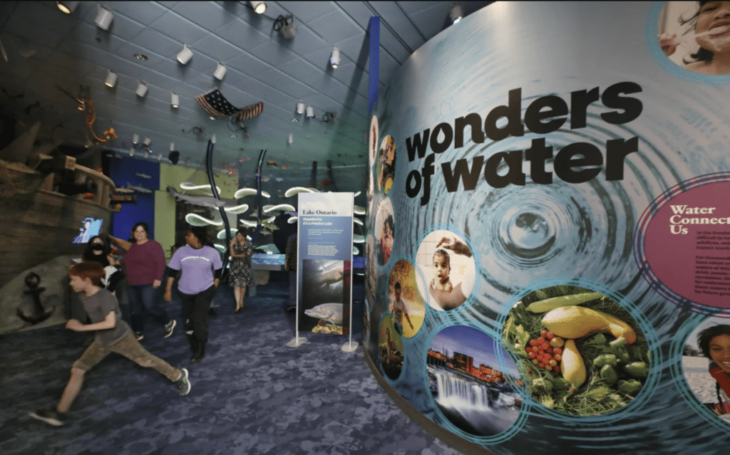 rochester museum and science center's new exhibit, wonders of water, entrance - CambridgeSeven