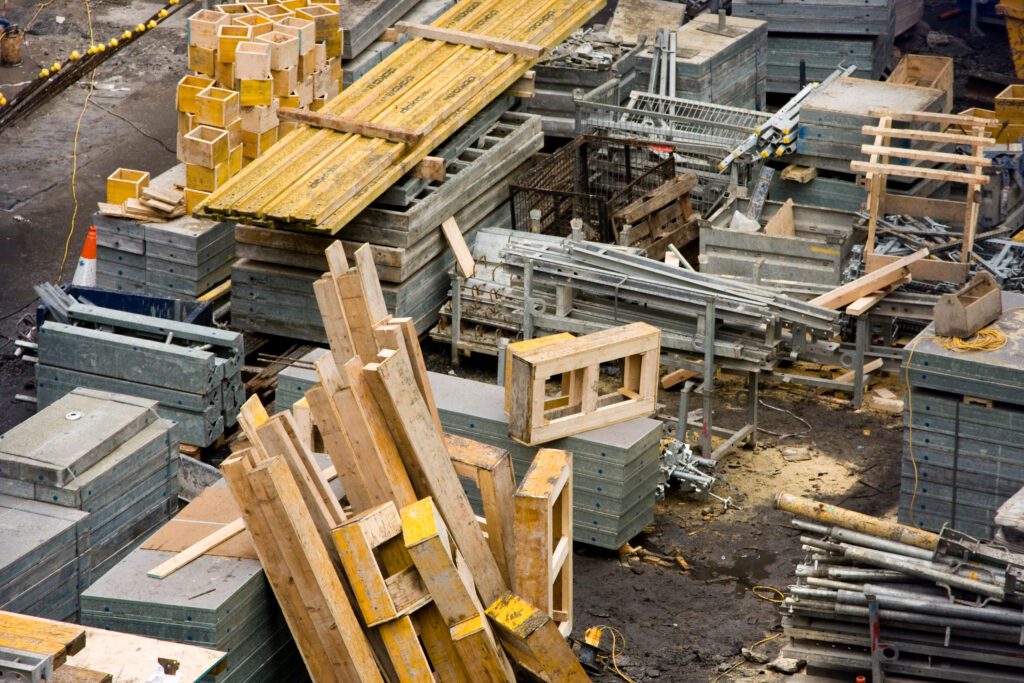 Construction Site with Workers