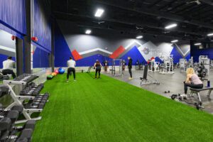 A group of local residents work out at a city-owned and operated fitness center